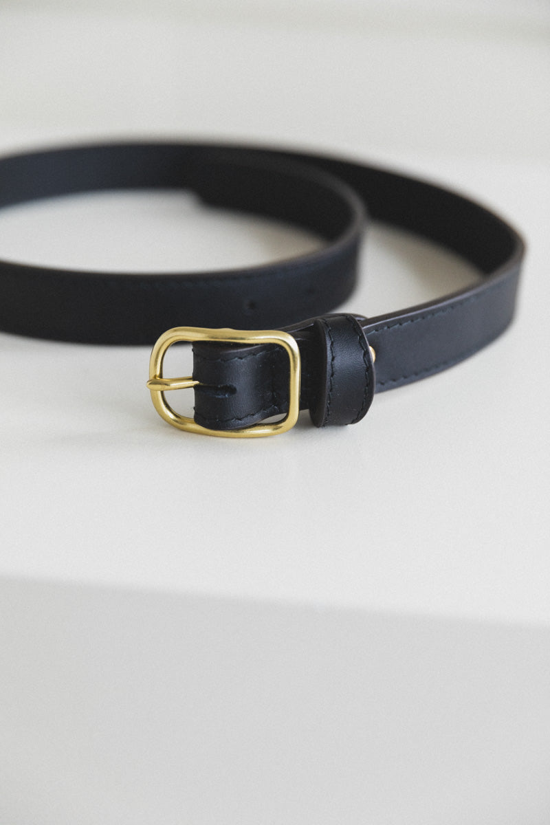 SIMPLE BELT IN BLACK VACHETTA LEATHER