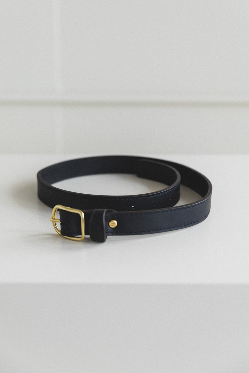 SIMPLE BELT IN BLACK VACHETTA LEATHER