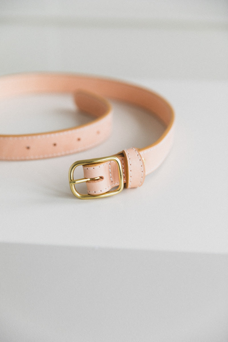 SIMPLE BELT IN NATURAL VACHETTA LEATHER