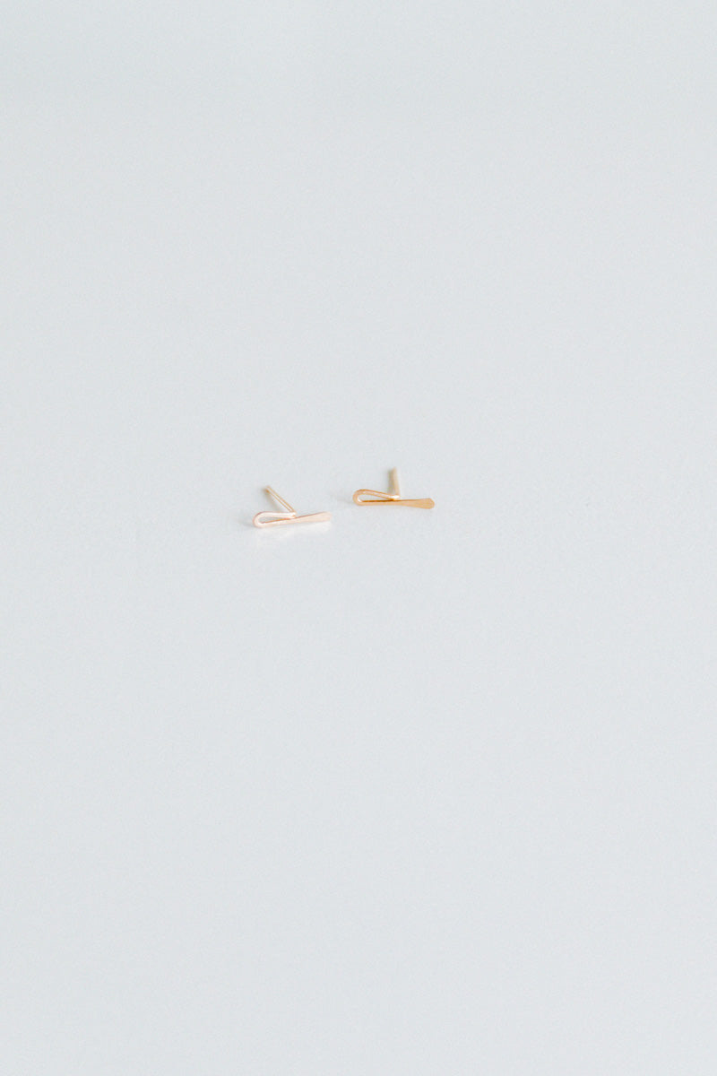 TAB STUDS IN 14K GOLD