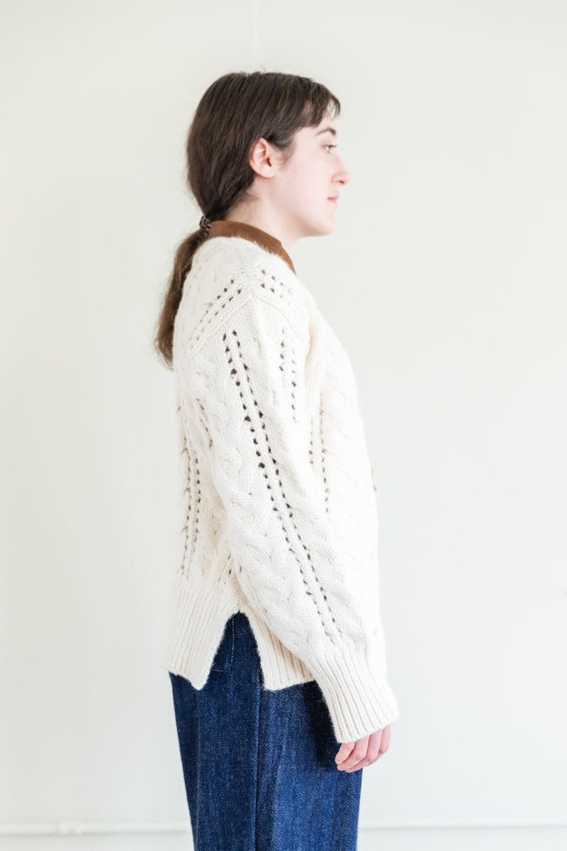 SOLA CARDIGAN IN IVORY