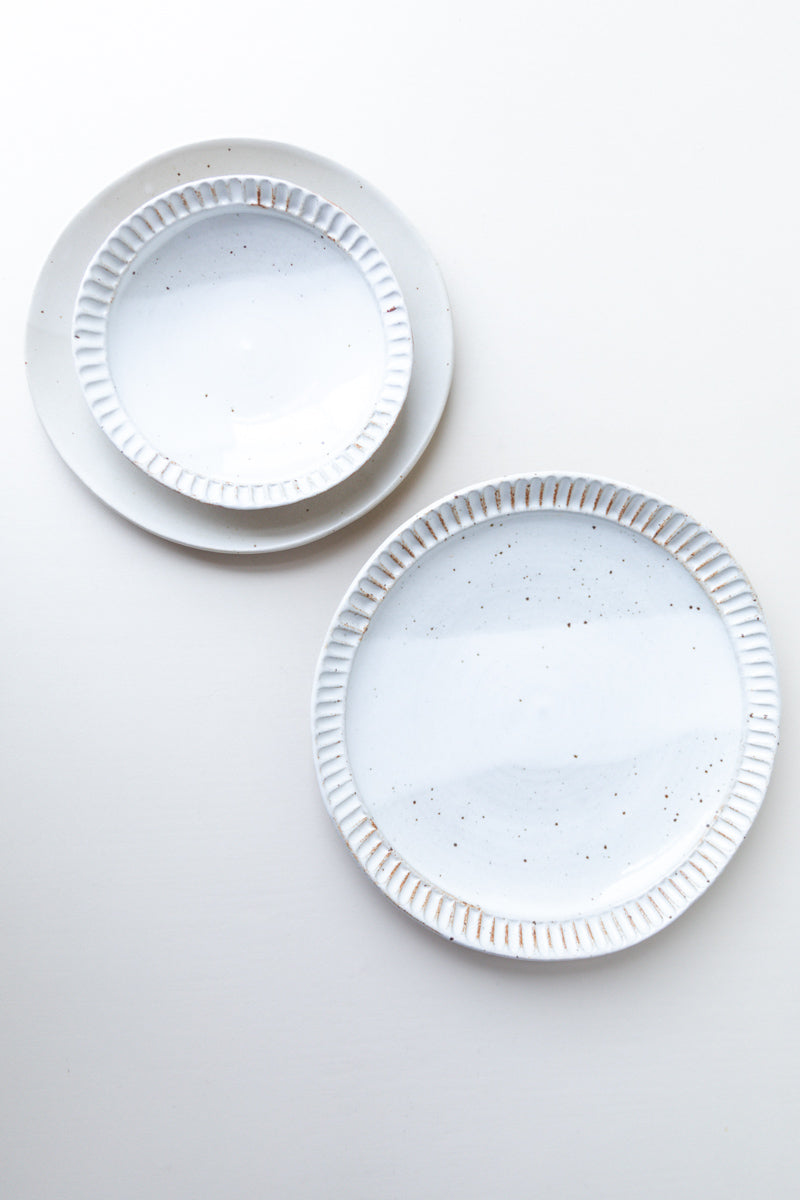 LUNCH PLATE IN MATTE WHITE GLAZE