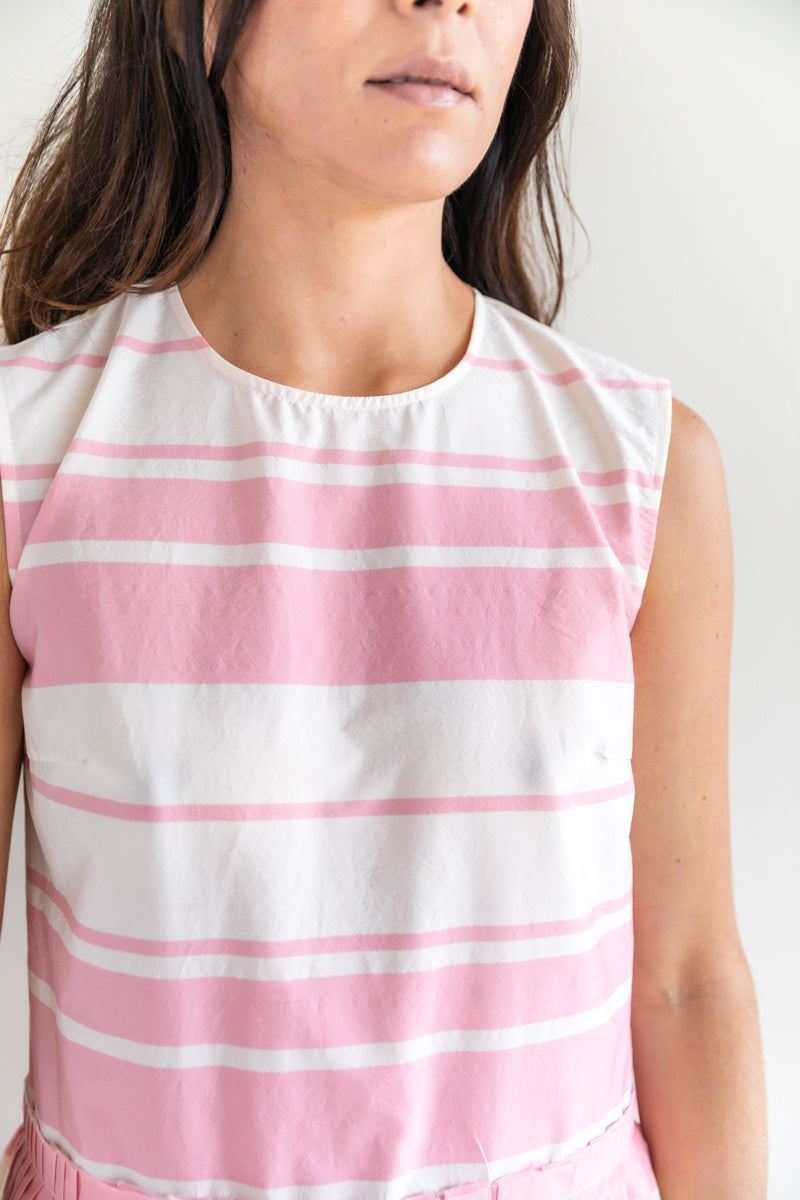 UTE DRESS IN CANDY PINK STRIPE