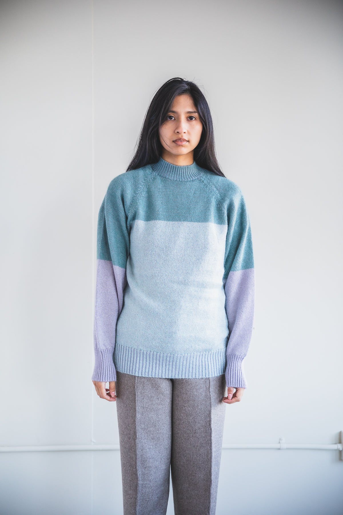KHAM COLOR SWEATER IN FEATHERY SILK AND MOHAIR