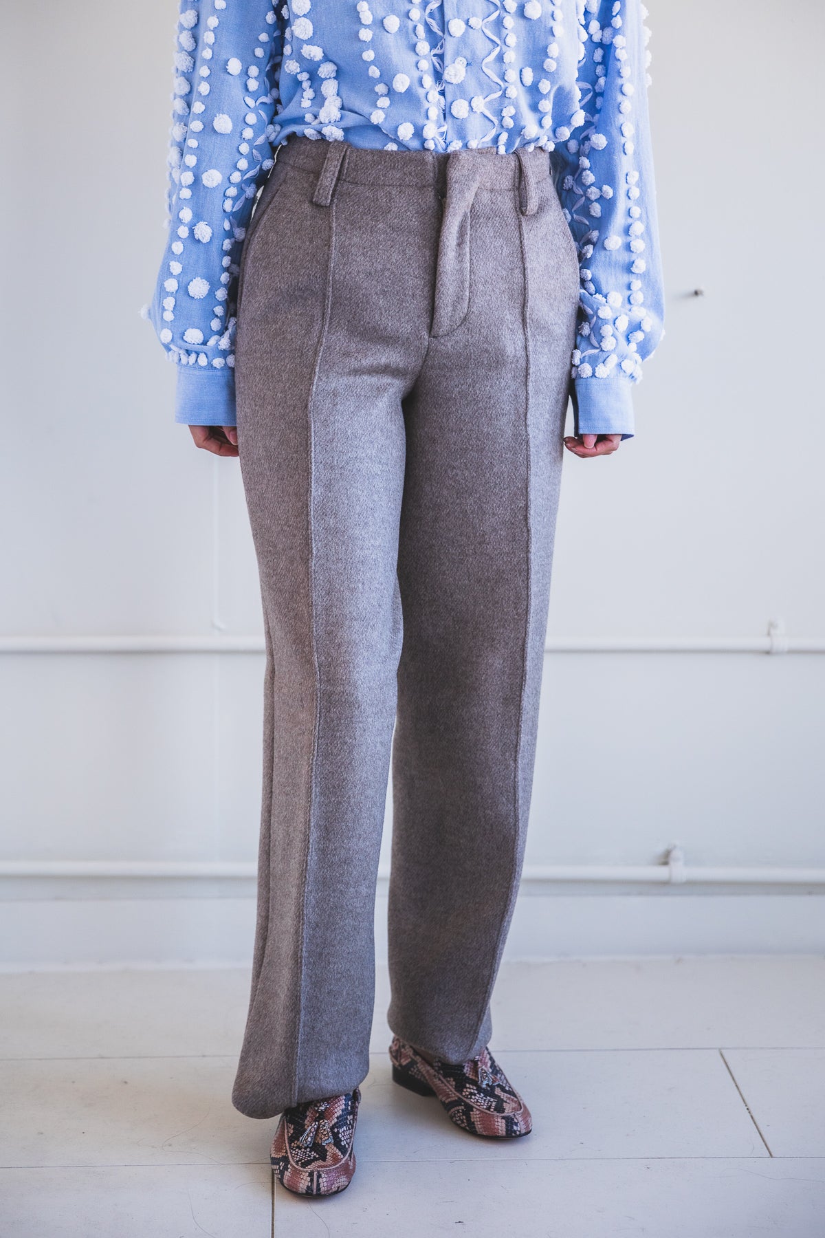 WINTER LAKE PANTS IN UNDYED GREY YAK