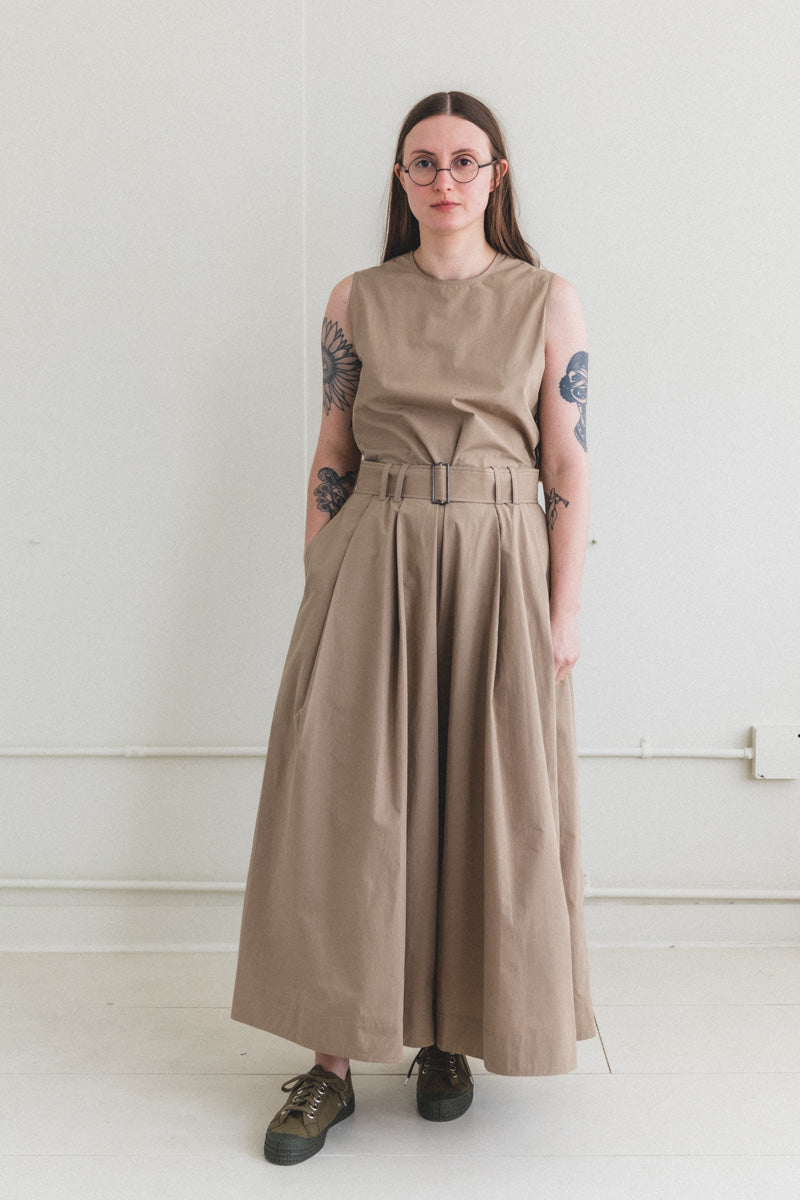 HAYDEE JUMPSUIT IN OYSTER POWDER COTTON
