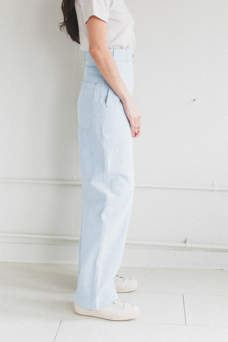 MEYER PANTS IN ICE BLUE BLEACHED DENIM