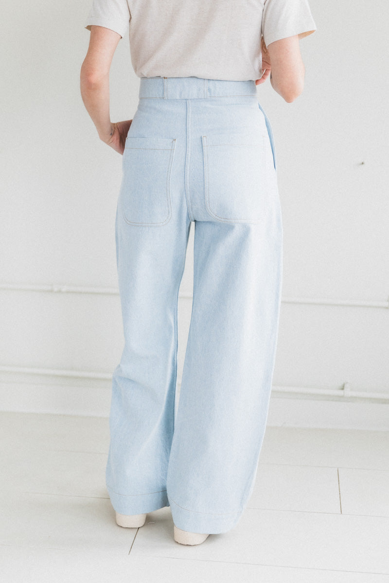 MEYER PANTS IN ICE BLUE BLEACHED DENIM