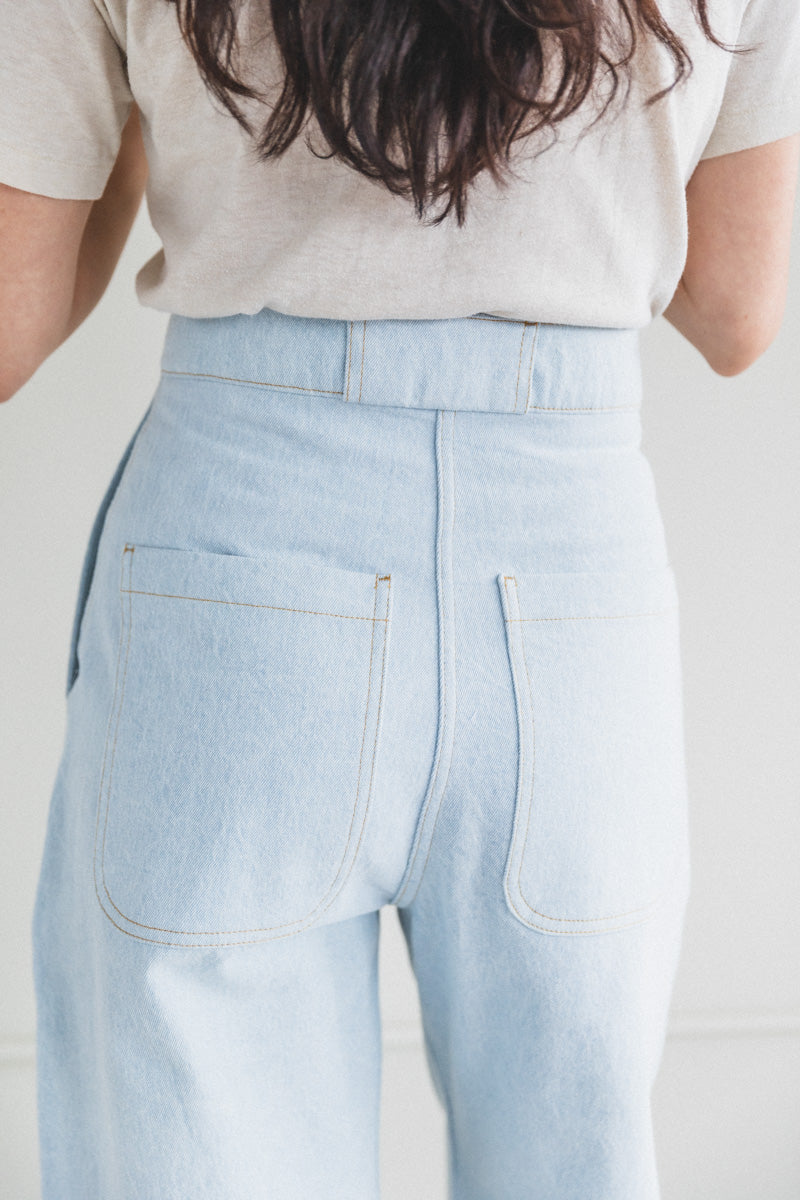 MEYER PANTS IN ICE BLUE BLEACHED DENIM