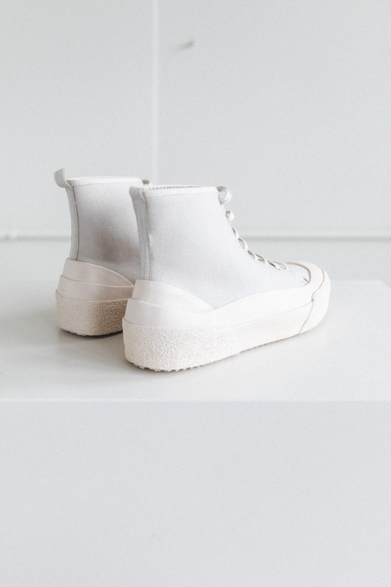 NUMBERS MEN'S SNEAKER IN DOVE RUBBERIZED CANVAS