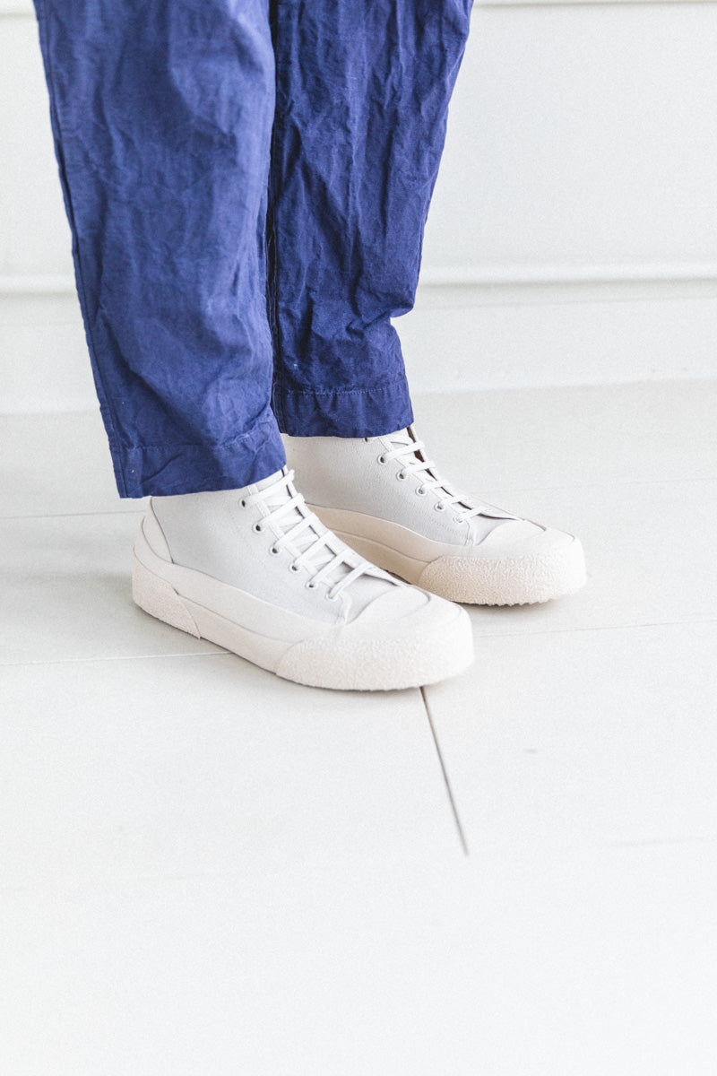 NUMBERS MEN'S SNEAKER IN DOVE RUBBERIZED CANVAS