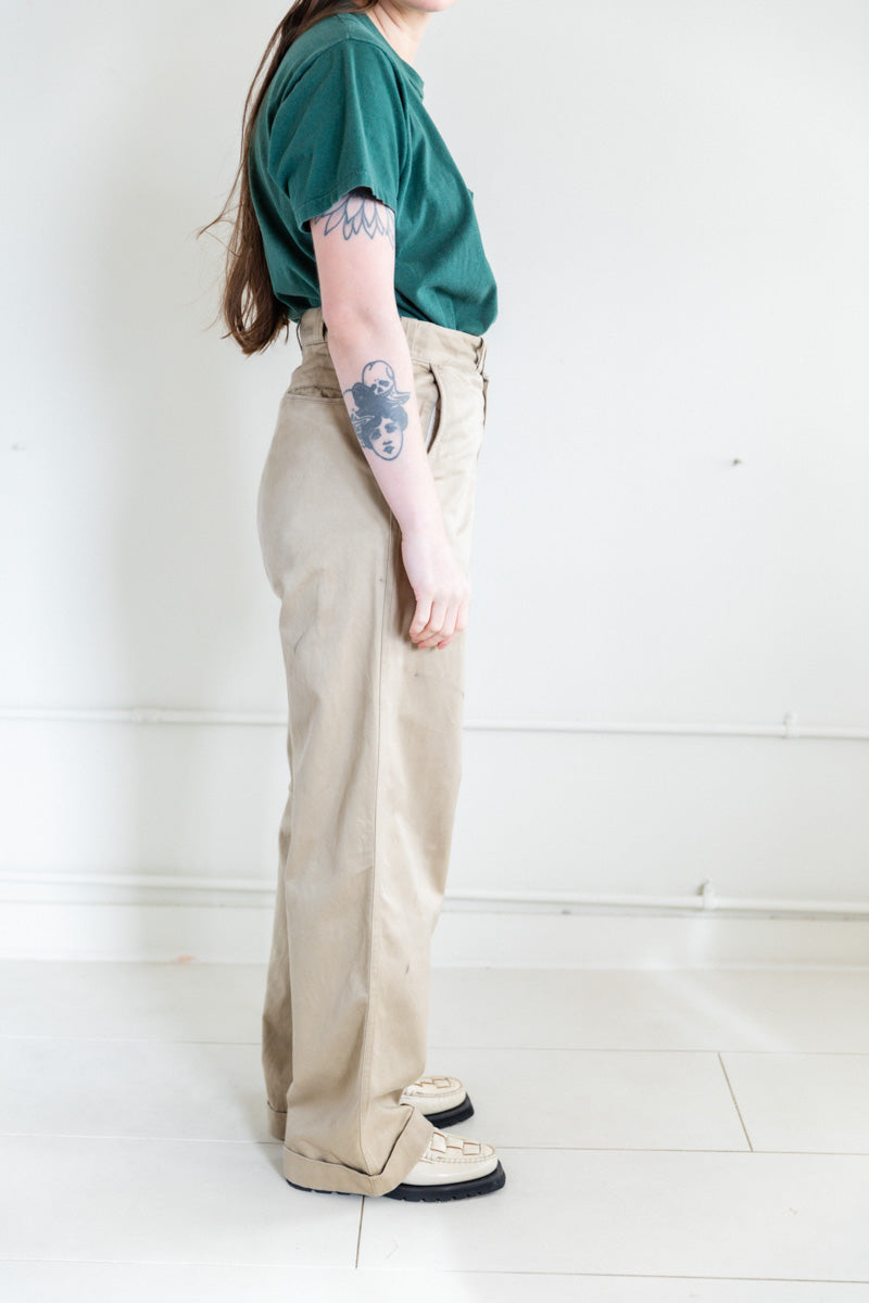 VINTAGE 1940'S MILITARY OFFICER KHAKI PANTS