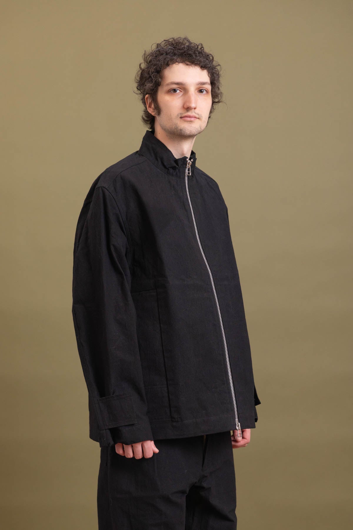 R18 S7 BLOCK JACKET IN BLACK WAX