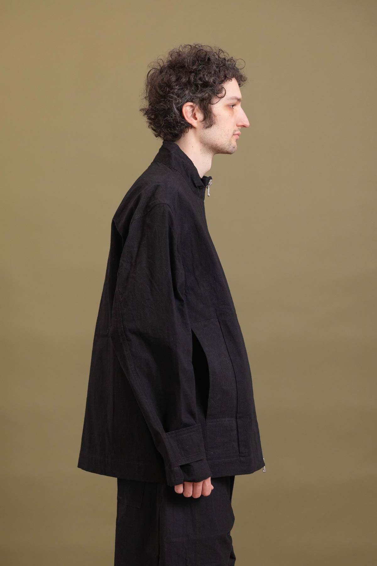 R18 S7 BLOCK JACKET IN BLACK WAX