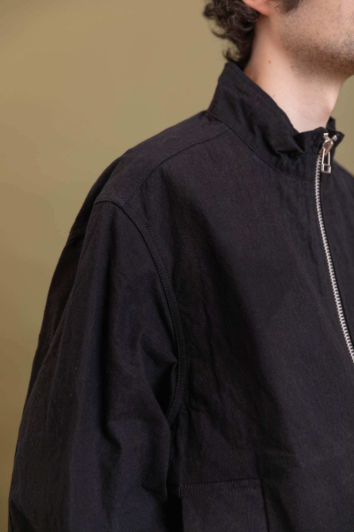 R18 S7 BLOCK JACKET IN BLACK WAX