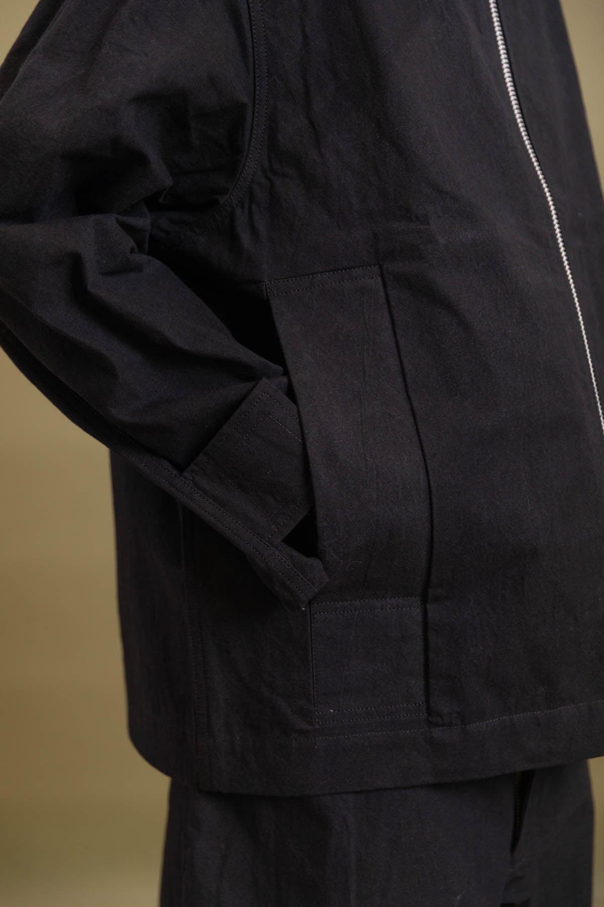 R18 S7 BLOCK JACKET IN BLACK WAX