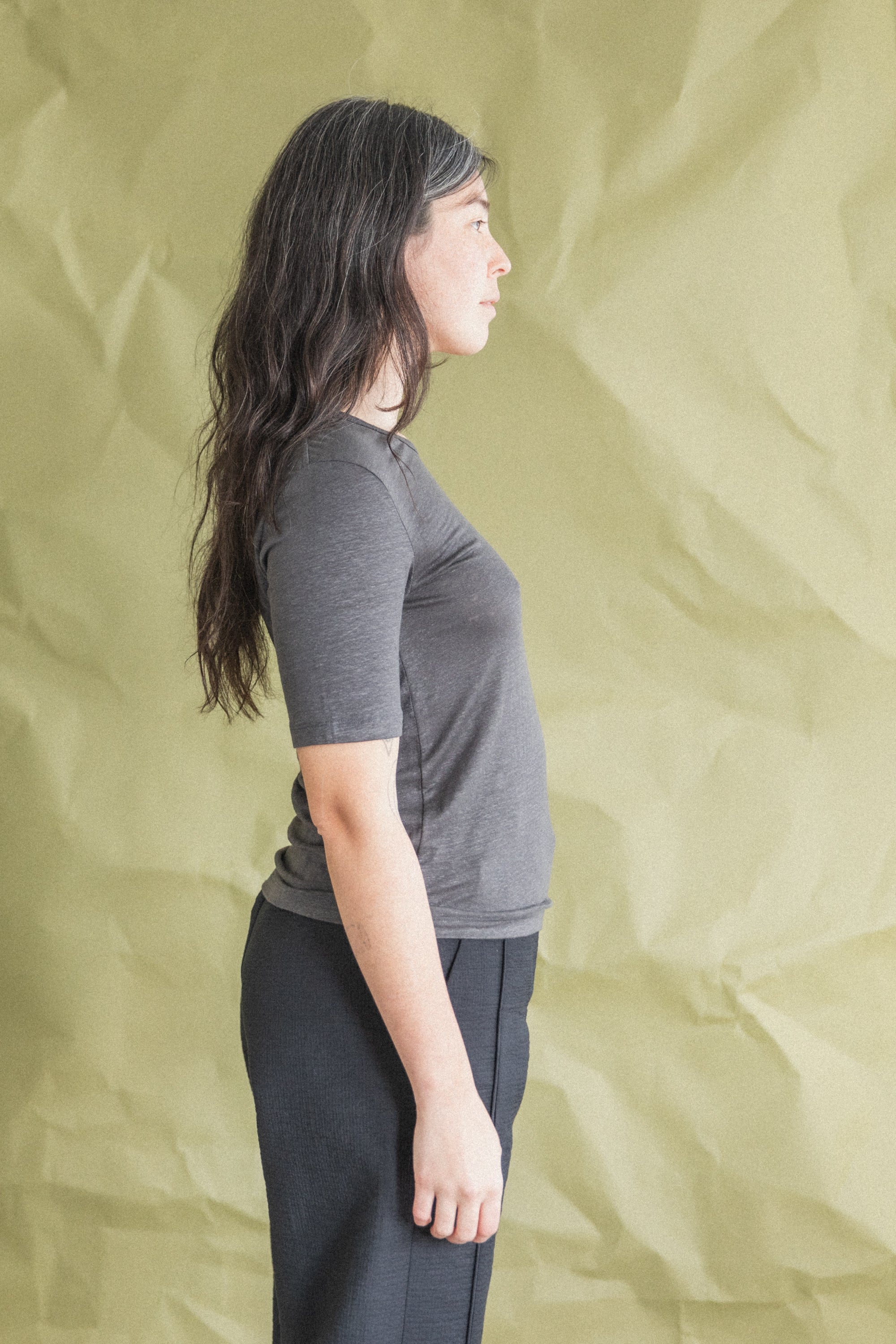 TEE SHIRT IN ANTHRACITE