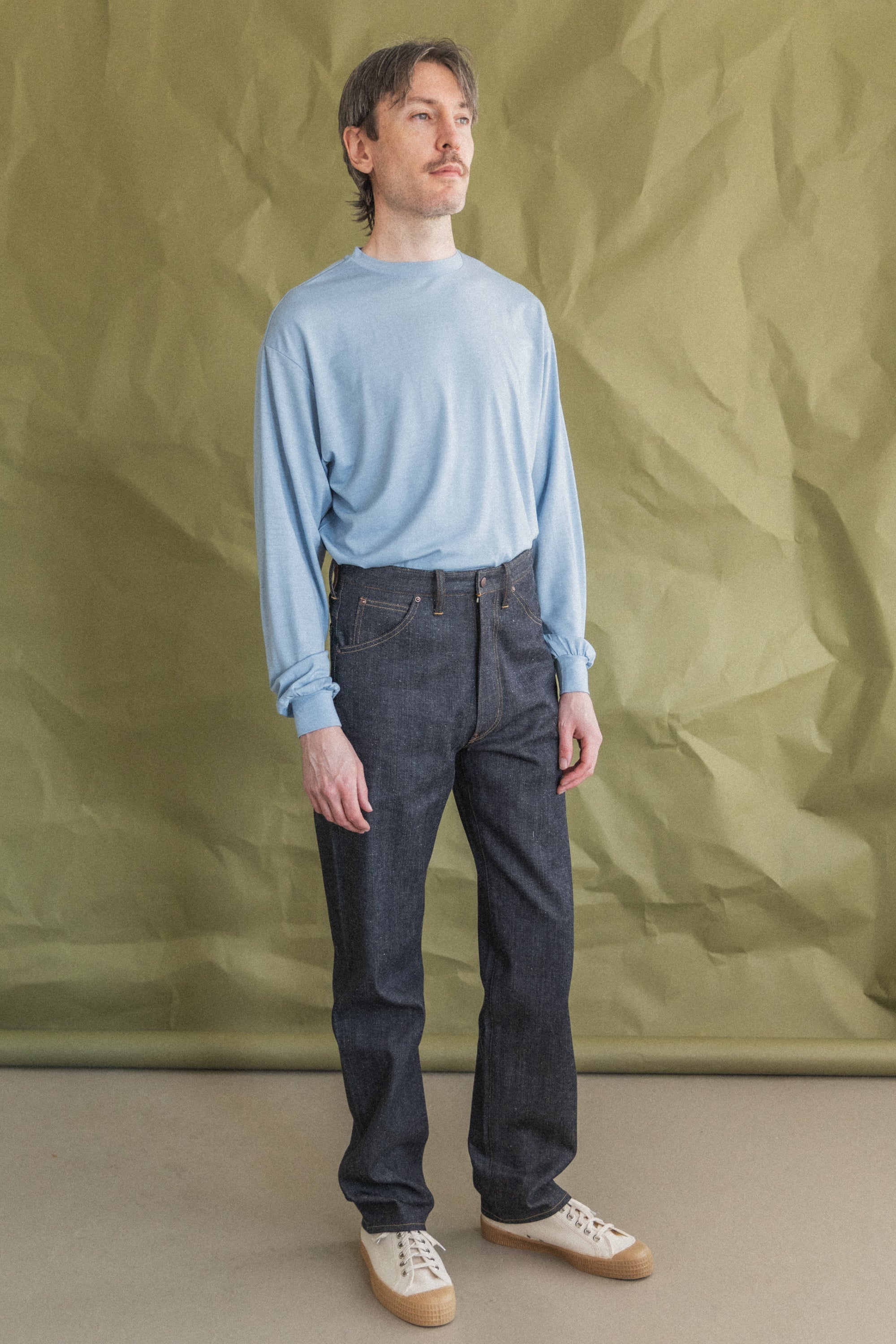 LOT 702 DENIM TROUSERS IN RAW INDIGO