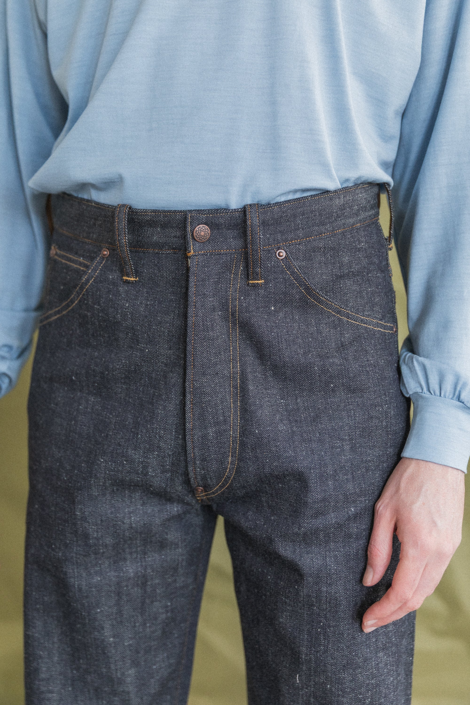 LOT 702 DENIM TROUSERS IN RAW INDIGO