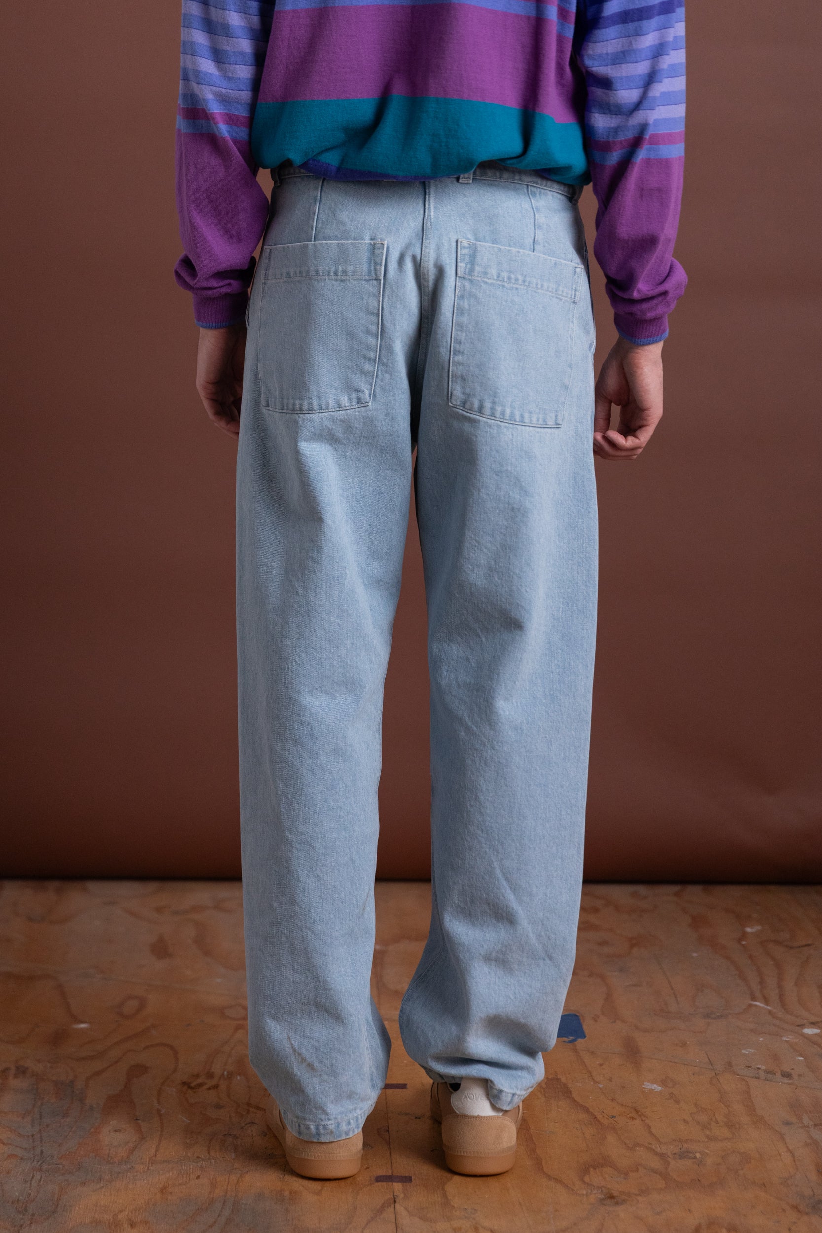 5 POCKET PANTS IN BLEACHED INDIGO