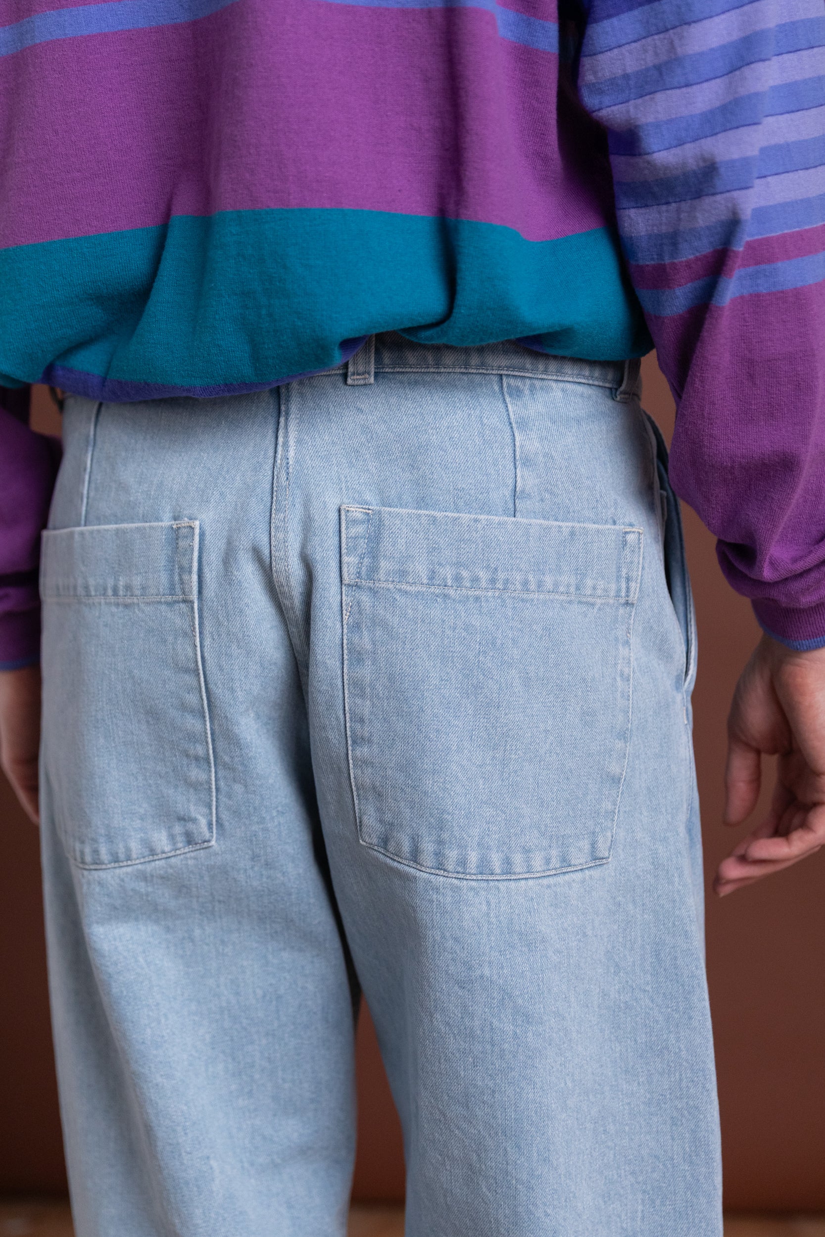 5 POCKET PANTS IN BLEACHED INDIGO
