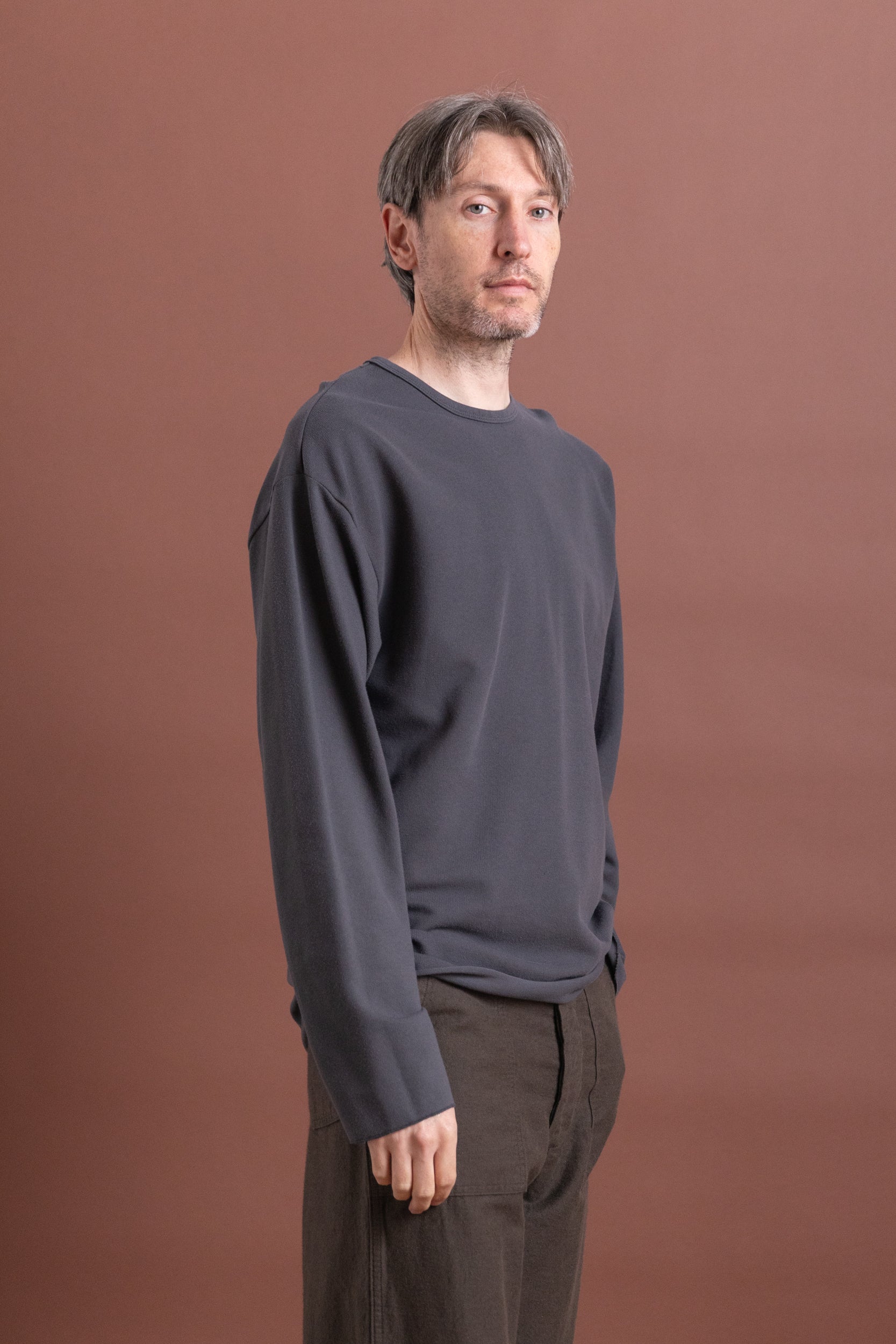 MARINE TOP IN CHARCOAL