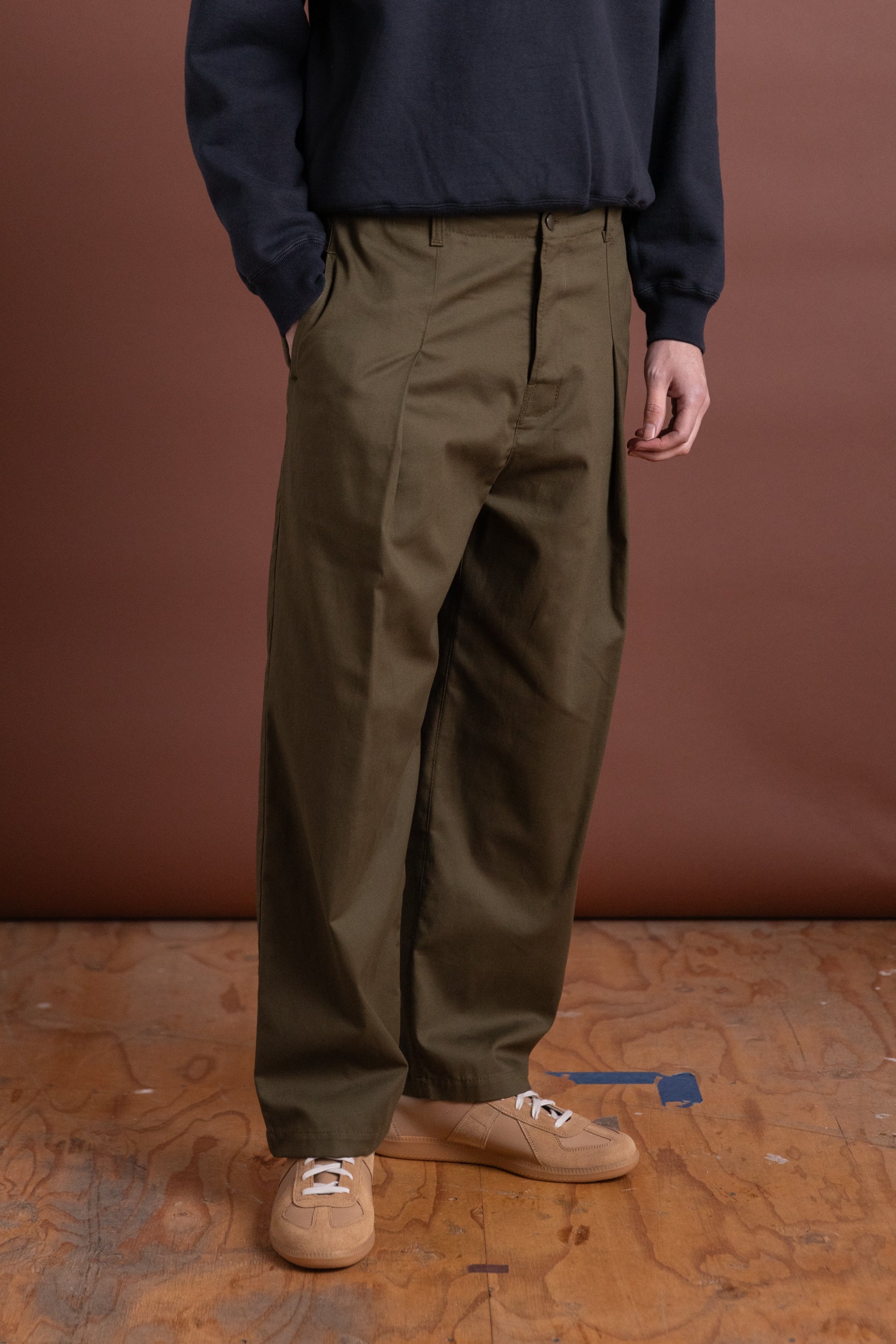 OLIVE TROUSER IN JAPANESE TWILL