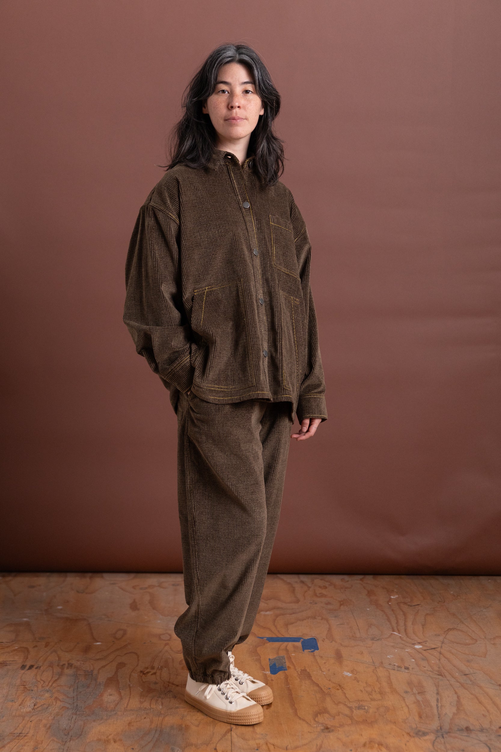 JAPANESE COTTON CORDUROY OVERSIZED SHIRT JACKET