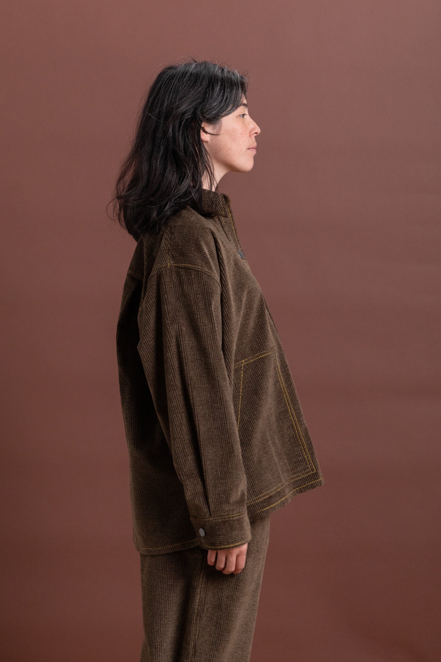 JAPANESE COTTON CORDUROY OVERSIZED SHIRT JACKET