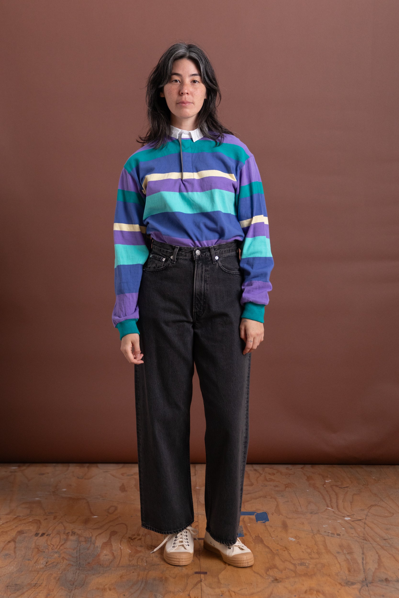 100 SUPER DADS DENIM PANTS IN BLACK DENIM STONE