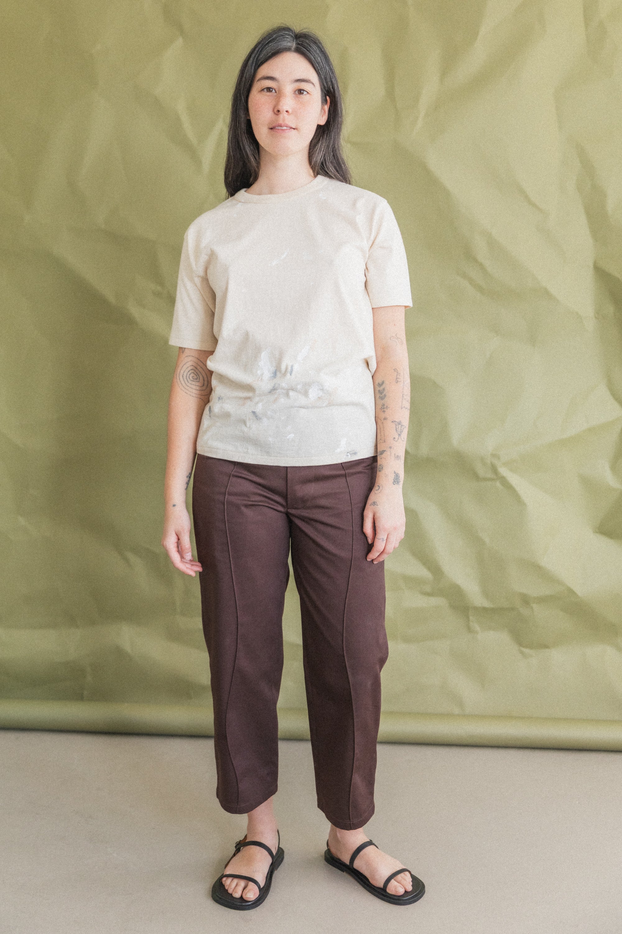 LOT 616 TEE SHIRT IN IVORY PAINT LOT 616 TEE SHIRT IN IVORY PAINT