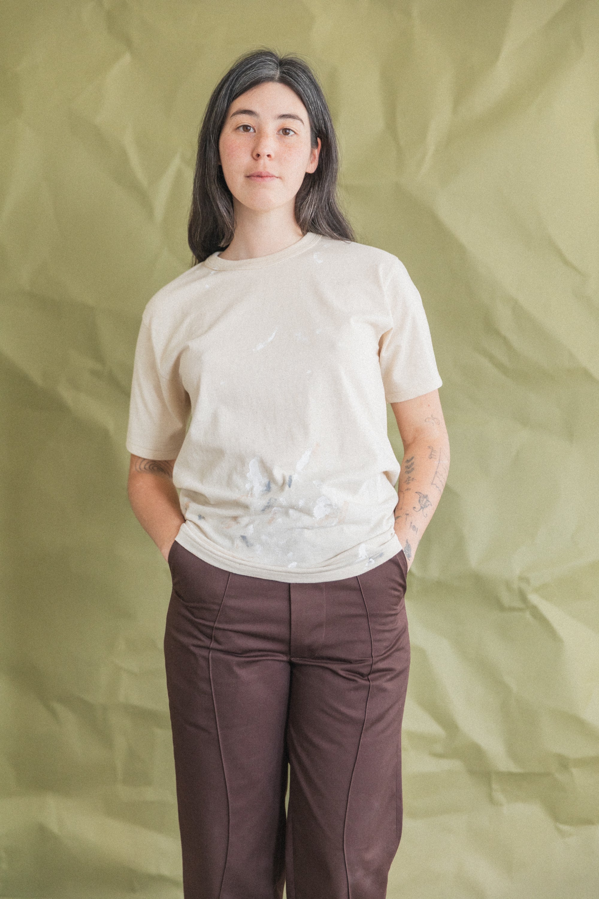 LOT 616 TEE SHIRT IN IVORY PAINT