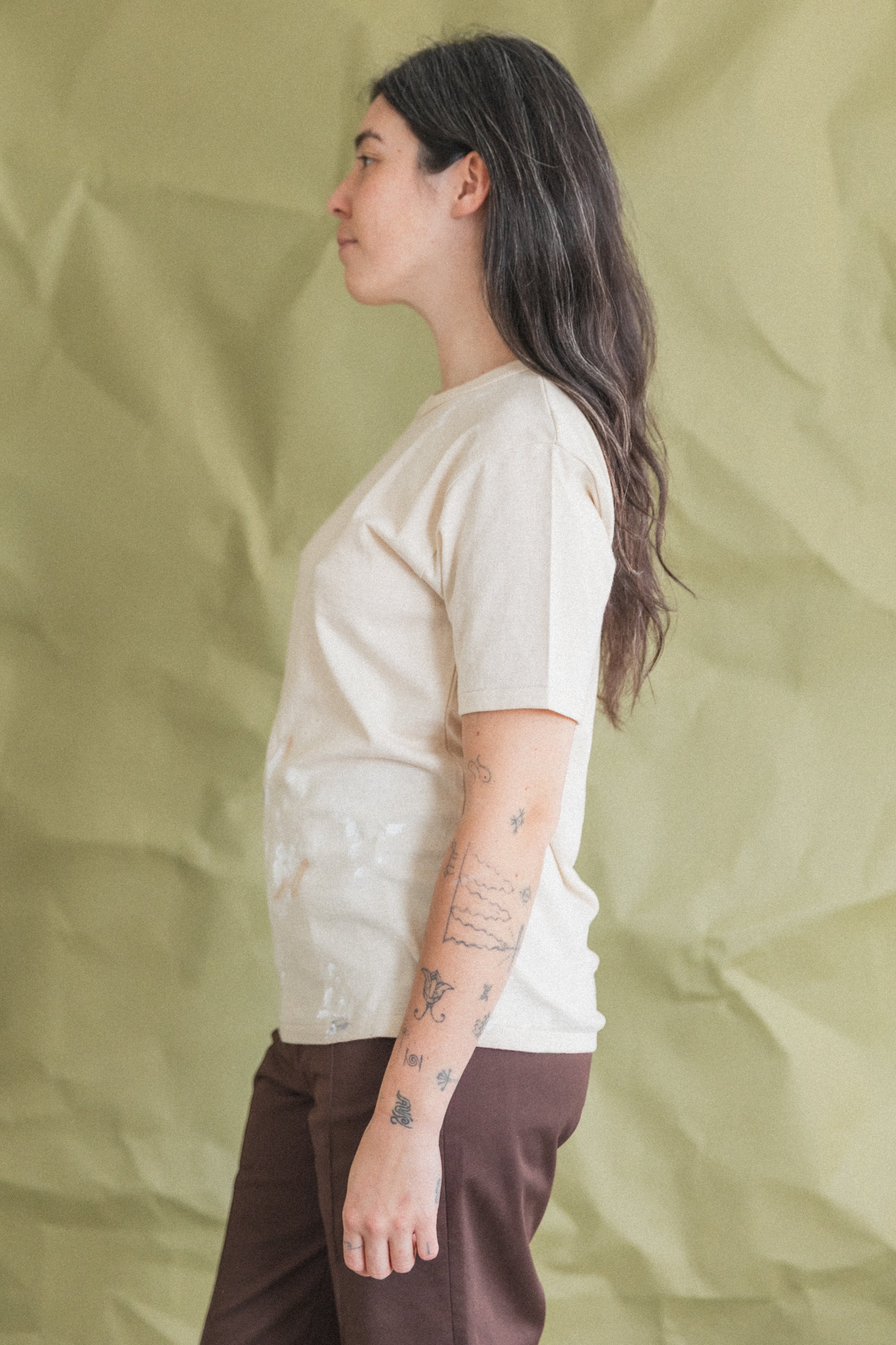 LOT 616 TEE SHIRT IN IVORY PAINT