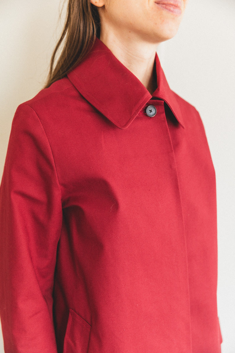ANOUK JACKET IN CRIMSON TWILL