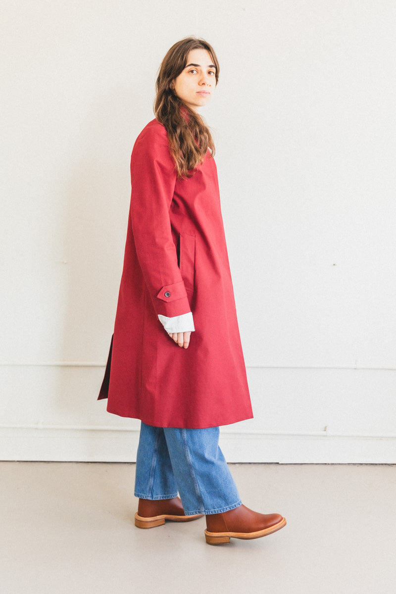 ANOUK JACKET IN CRIMSON TWILL