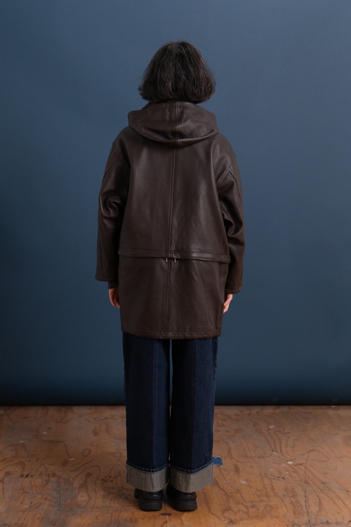 JOSIE PARKA IN BROWN SAPPLE GOAT