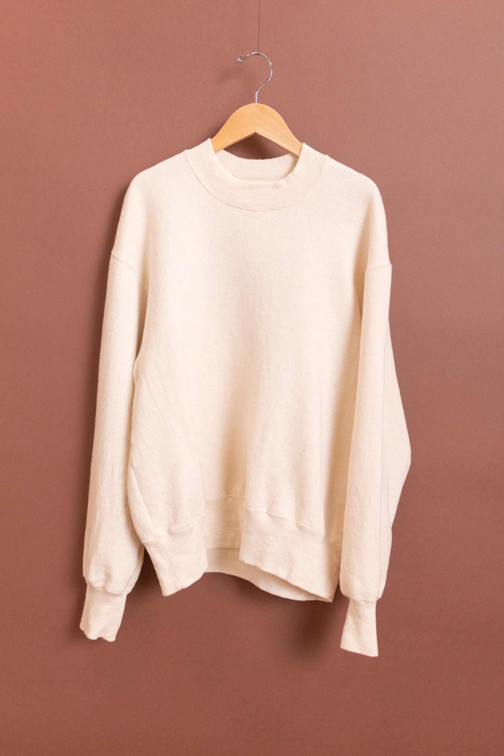 MEN'S HALF-MOCK SWEATSHIRT IN ALPACA BLEND "COCOON FLEECE"