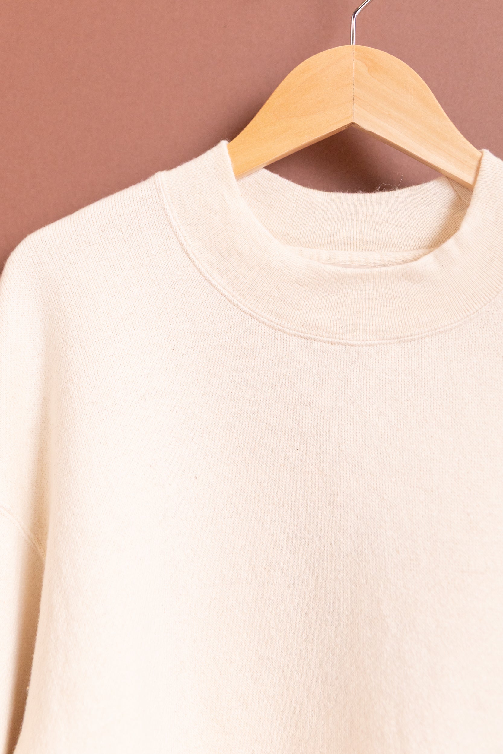 MEN'S HALF-MOCK SWEATSHIRT IN ALPACA BLEND "COCOON FLEECE"