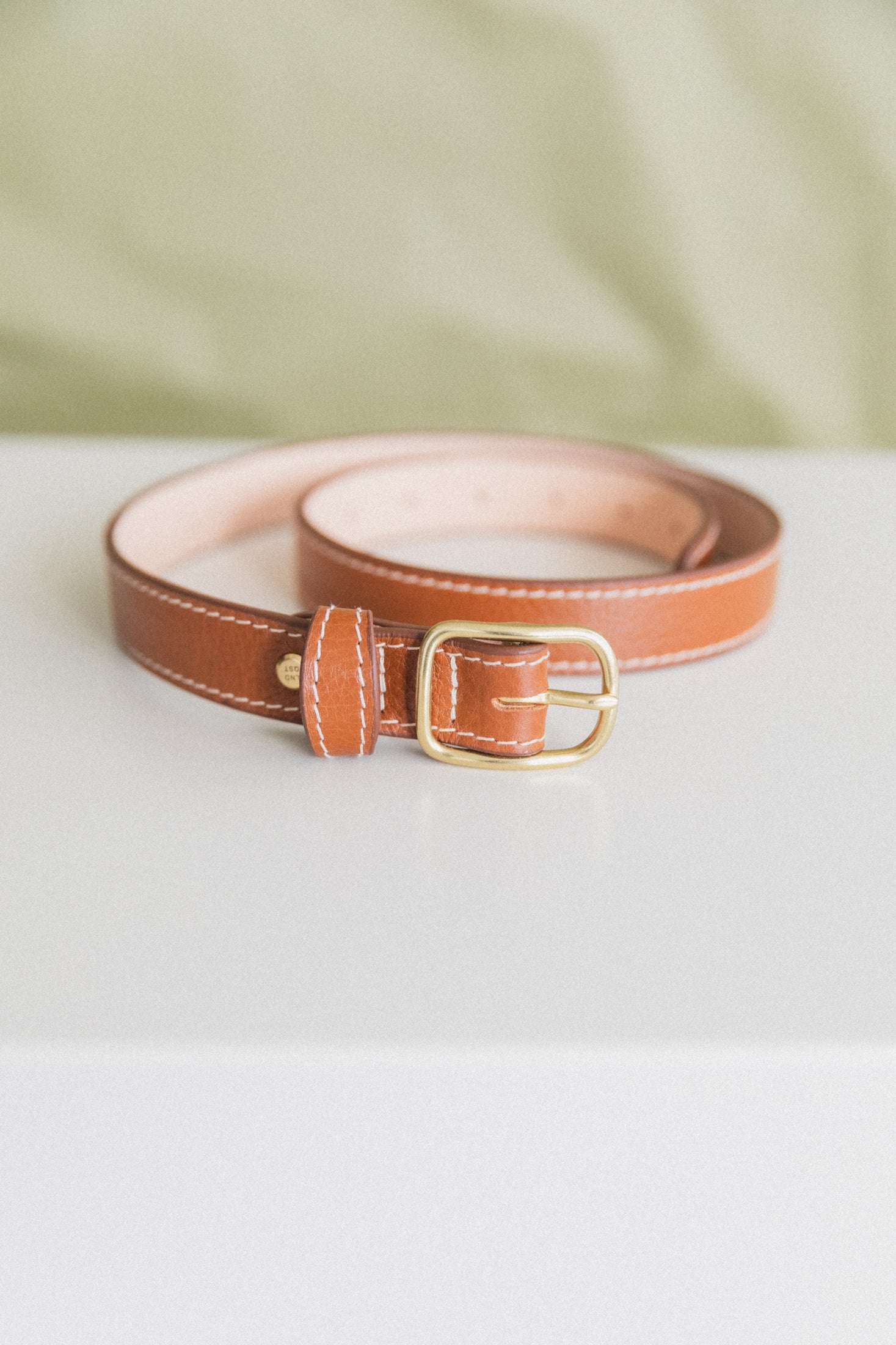 SIMPLE BELT IN BROWN LEATHER