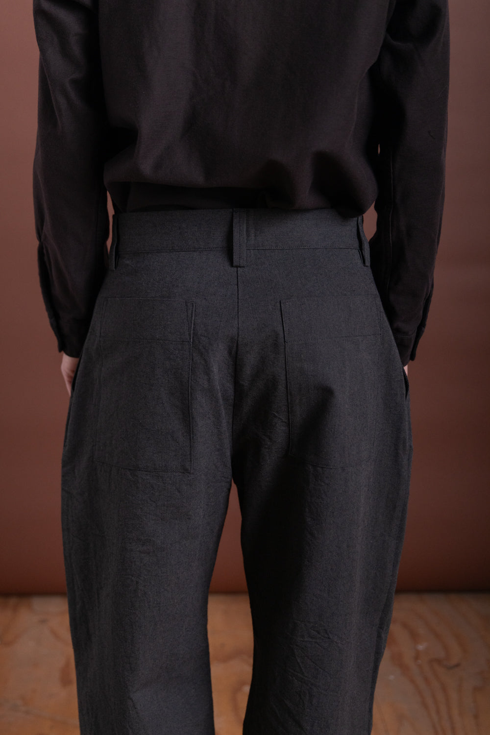 R19 P4 WIDE PANTS IN GRANITE WOOL