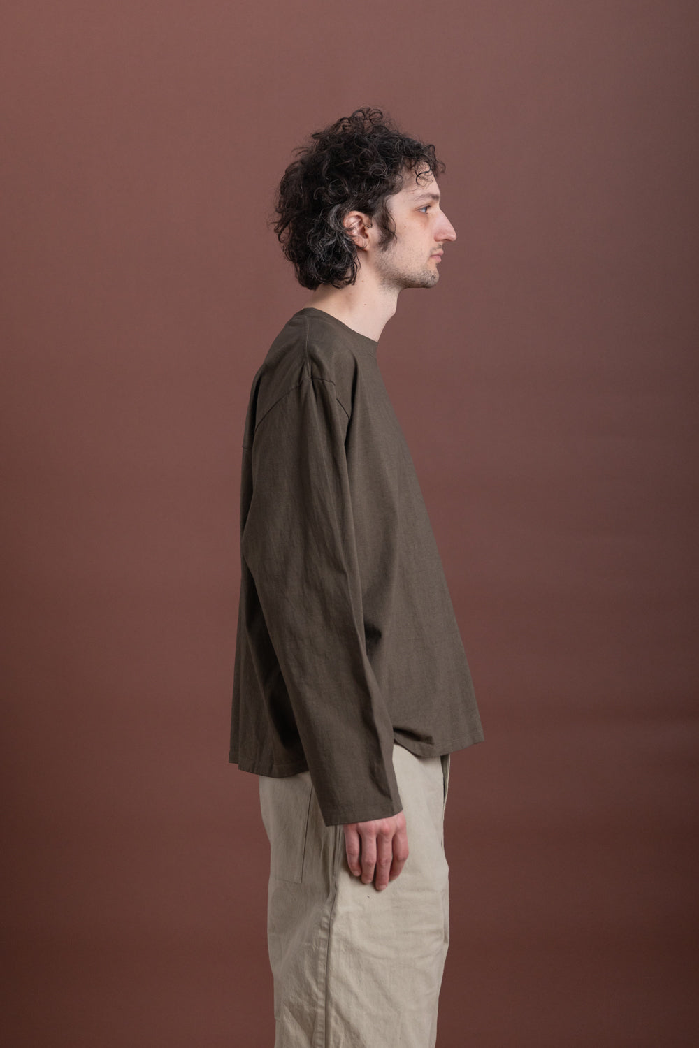 R19 T3 LONG SLEEVE T-SHIRT IN LICHEN