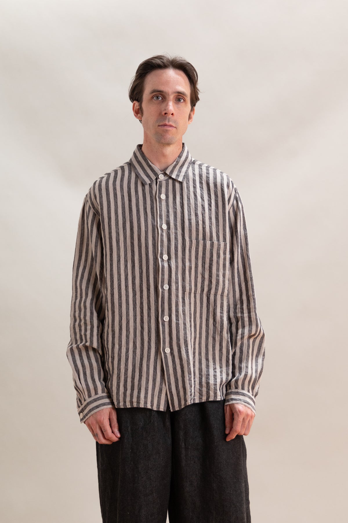 yoke dress shirt IN STRIPED LINEN size:one size winter season. lularoe Holiday Dresses From Express