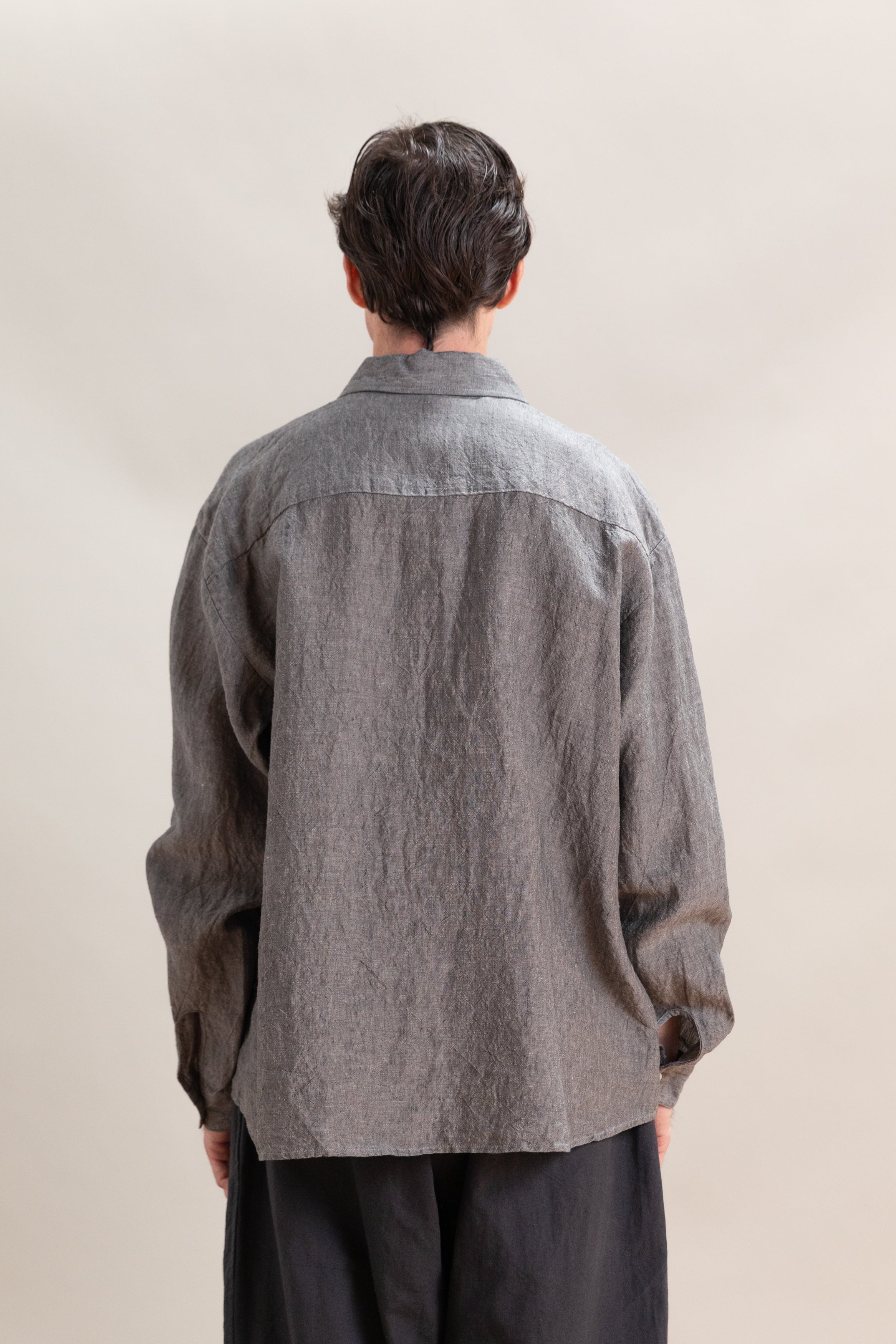 TENT SHIRT IN SPECKLED LINEN