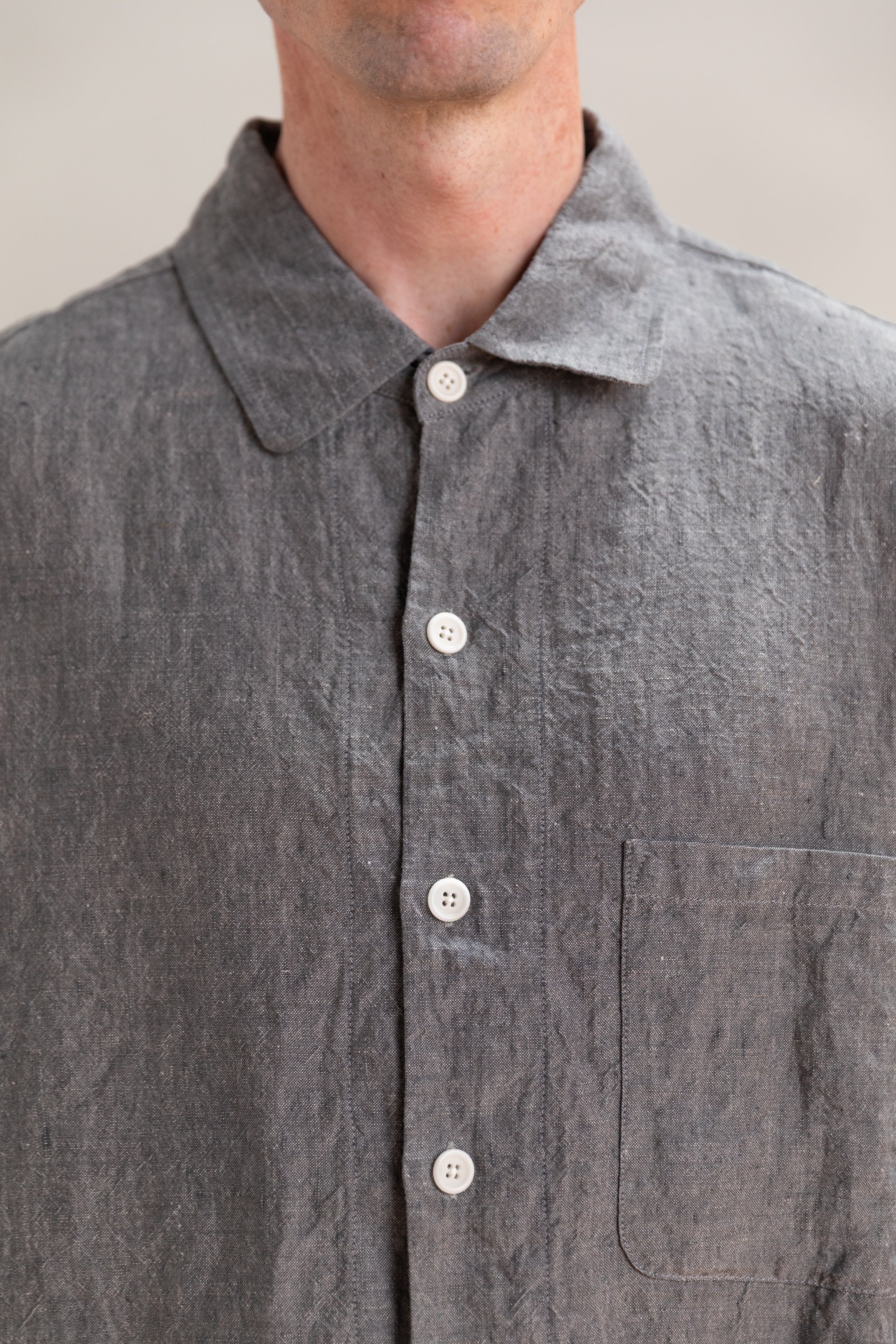 TENT SHIRT IN SPECKLED LINEN