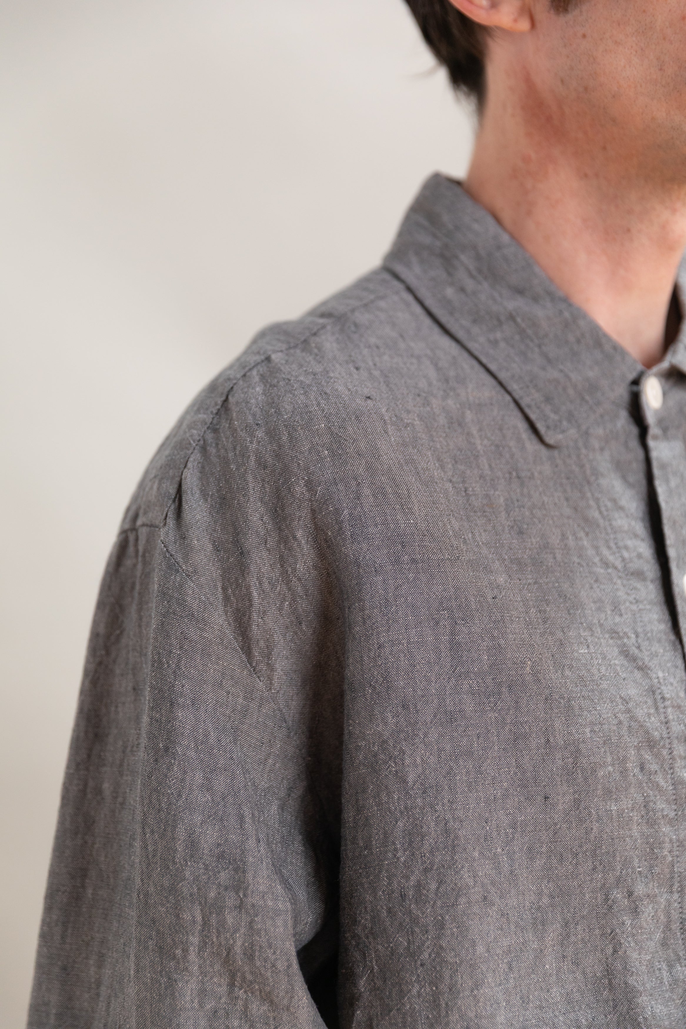 TENT SHIRT IN SPECKLED LINEN