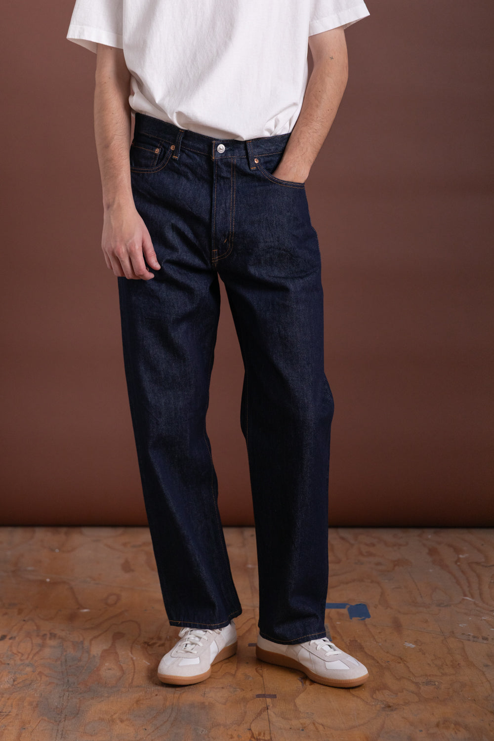 101 DAD'S FIT DENIM PANTS IN BLUE DENIM