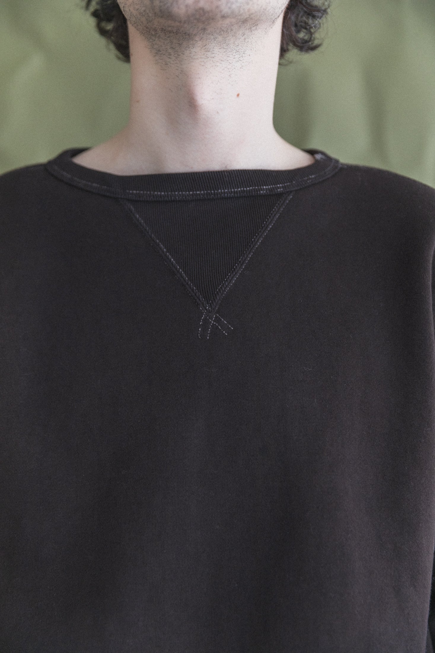 LOT 603 SWEATSHIRT IN MUD DYED BROWN