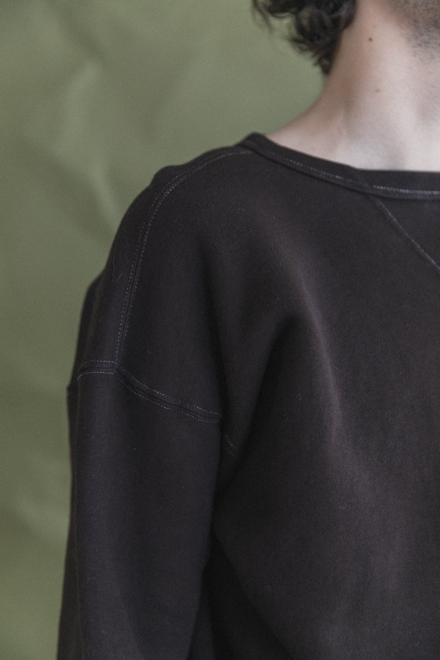 LOT 603 SWEATSHIRT IN MUD DYED BROWN