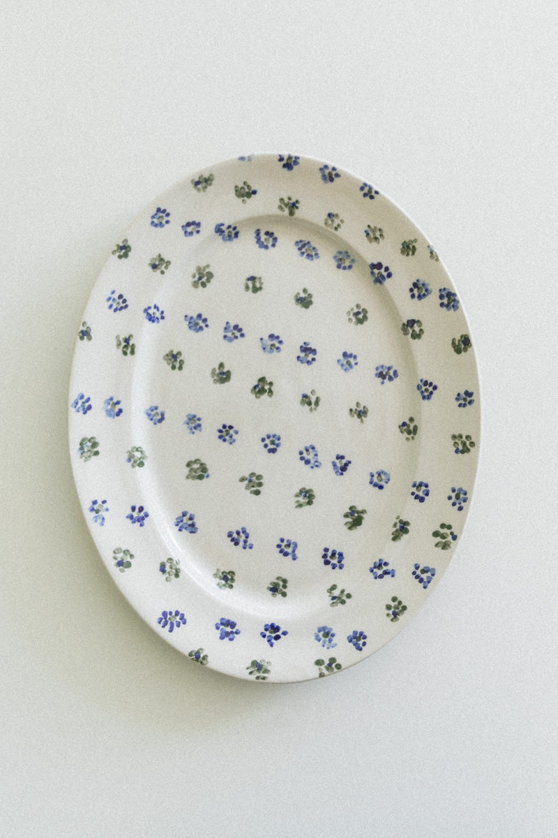 ABSTRACT DOTS MEDIUM OVAL PLATTER