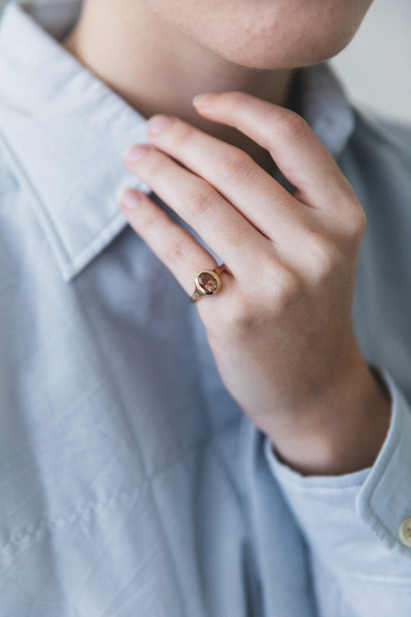 OREGON SUNSTONE 14K GOLD RING